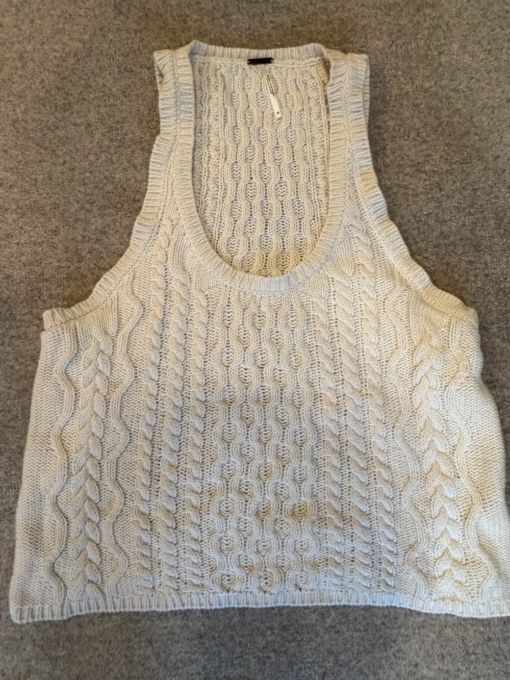Free People high tide cable knit tank sweater